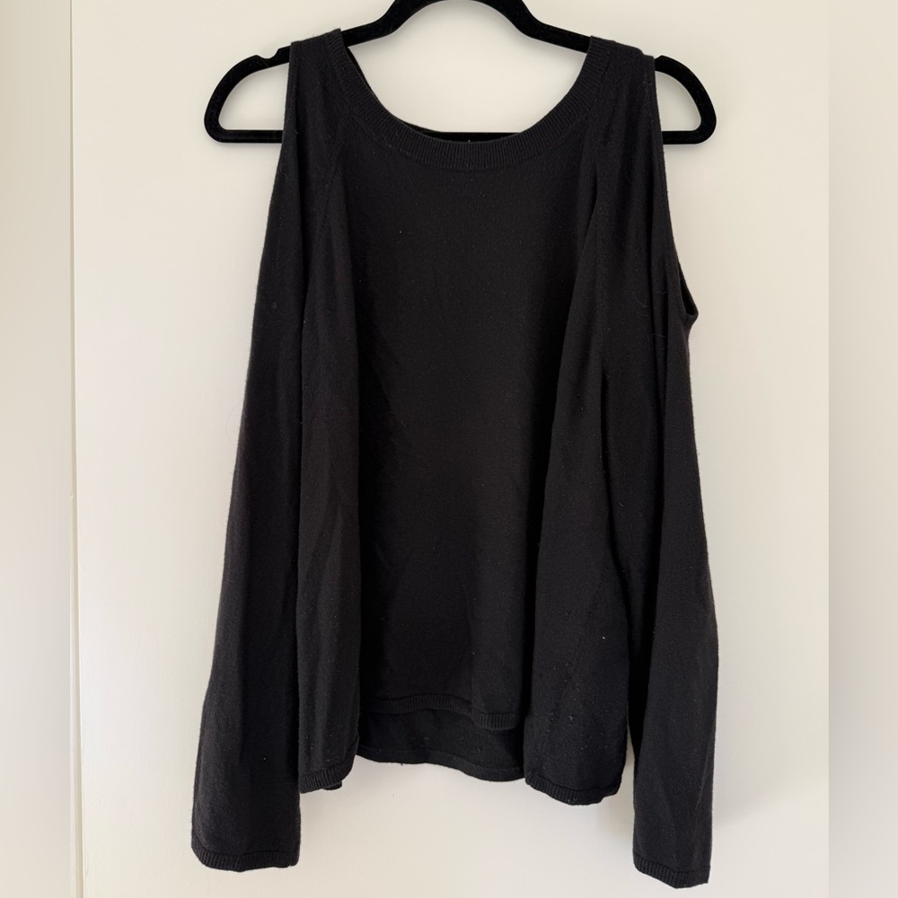Gap Black Sweater Cut Out Top